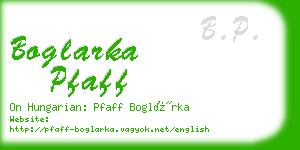 boglarka pfaff business card